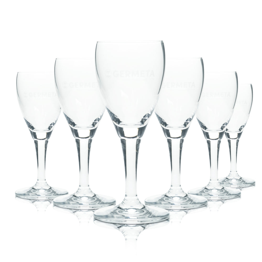 6x Germeta water glass 0.15 l tulip flute Arcadia glasses Mineral Quelle