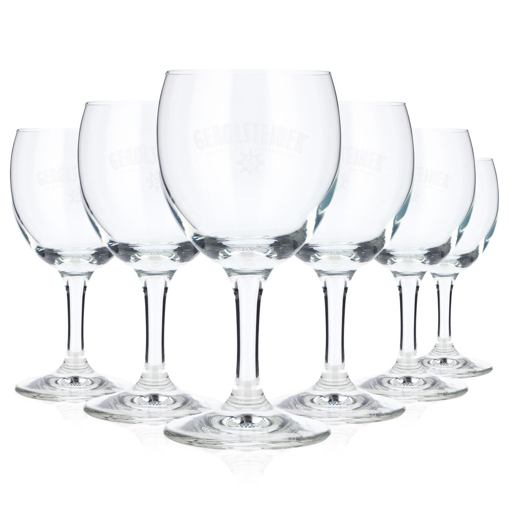 6x Gerolsteiner water glass Water glasses 0.24 l Goblet Ritzenhof