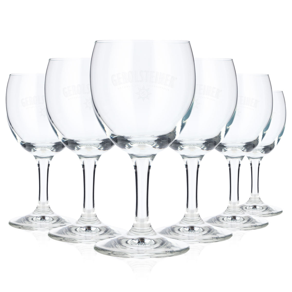 6x Gerolsteiner water glass Water glasses 0.24 l Goblet Ritzenhof