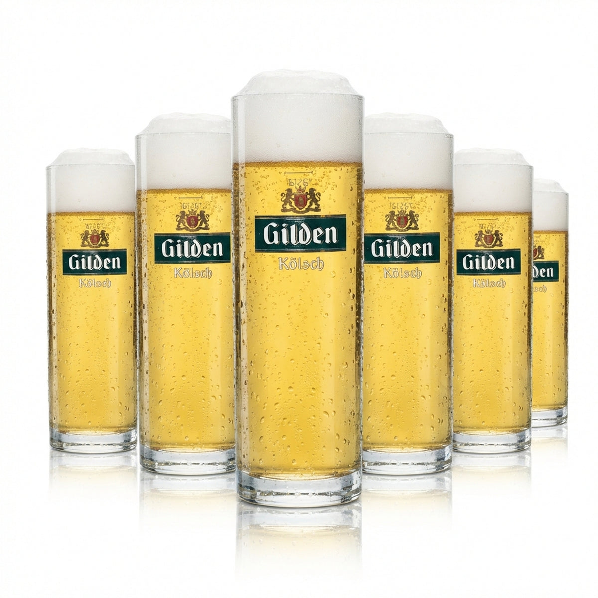 6x Guild Beer Glass 0.2l Kölsch Mug Willi Glasses Carnival Beer Gastro