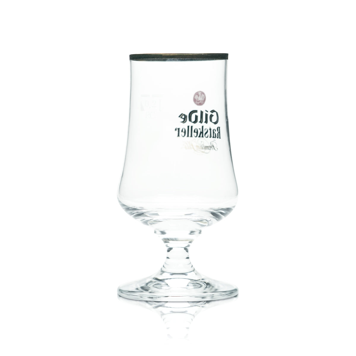 6x Guild Pilsner Beer Glass 0.2l Goblet Tulip Ratskeller Pils Gold Rim Glasses – View 3