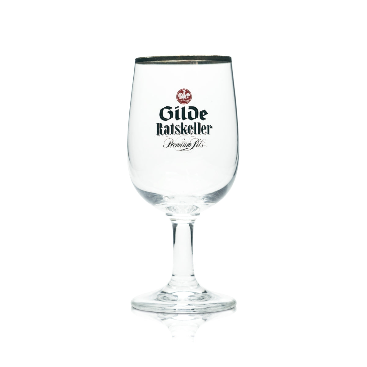 6x Guild Pilsner Beer Glass 0.2l Goblet Tulip Ratskeller Gold Rim Glasses Brewer – View 2