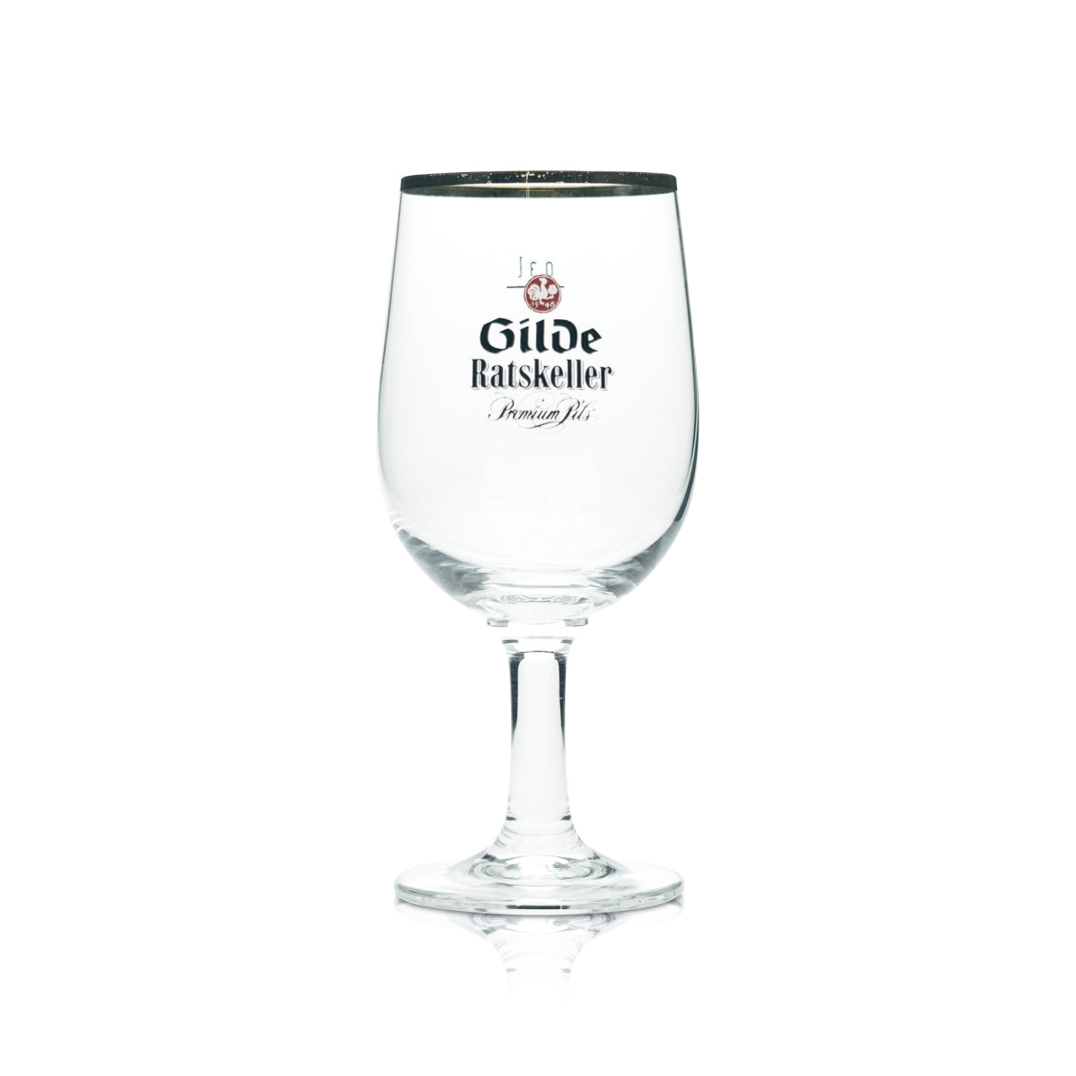 6x Guild Pilsner Beer Glass 0.3l Goblet Tulip Ratskeller Gold Rim Glasses Brewer – View 2