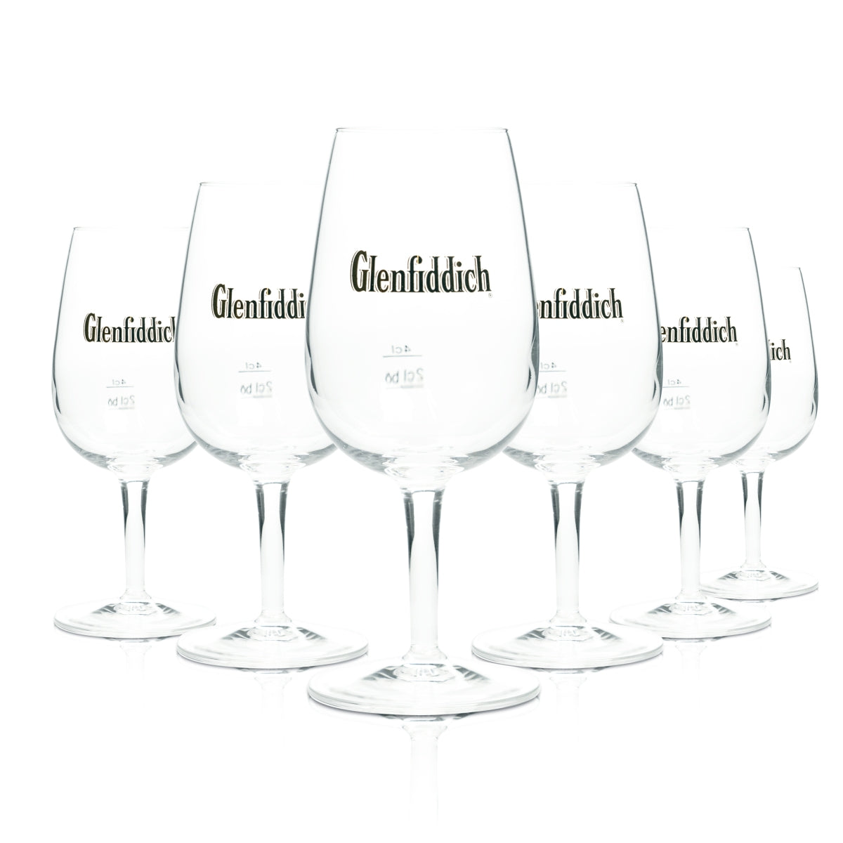 6x Glenfiddich Whiskey Glass 0.2l Nosing Glasses Tasting Swirl Glasses Sommelier Bar