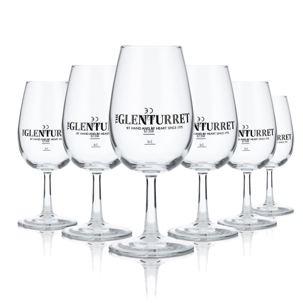 6x Glenturret whiskey glass 0.215l tasting glass nosing glass goblet whiskey