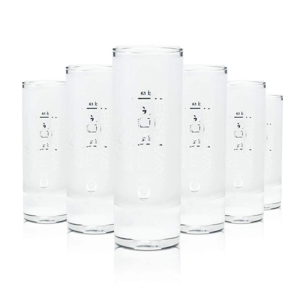 6x Glacier Water Liqueur Glass 4cl Shot Glass Frosted Glasses Bar