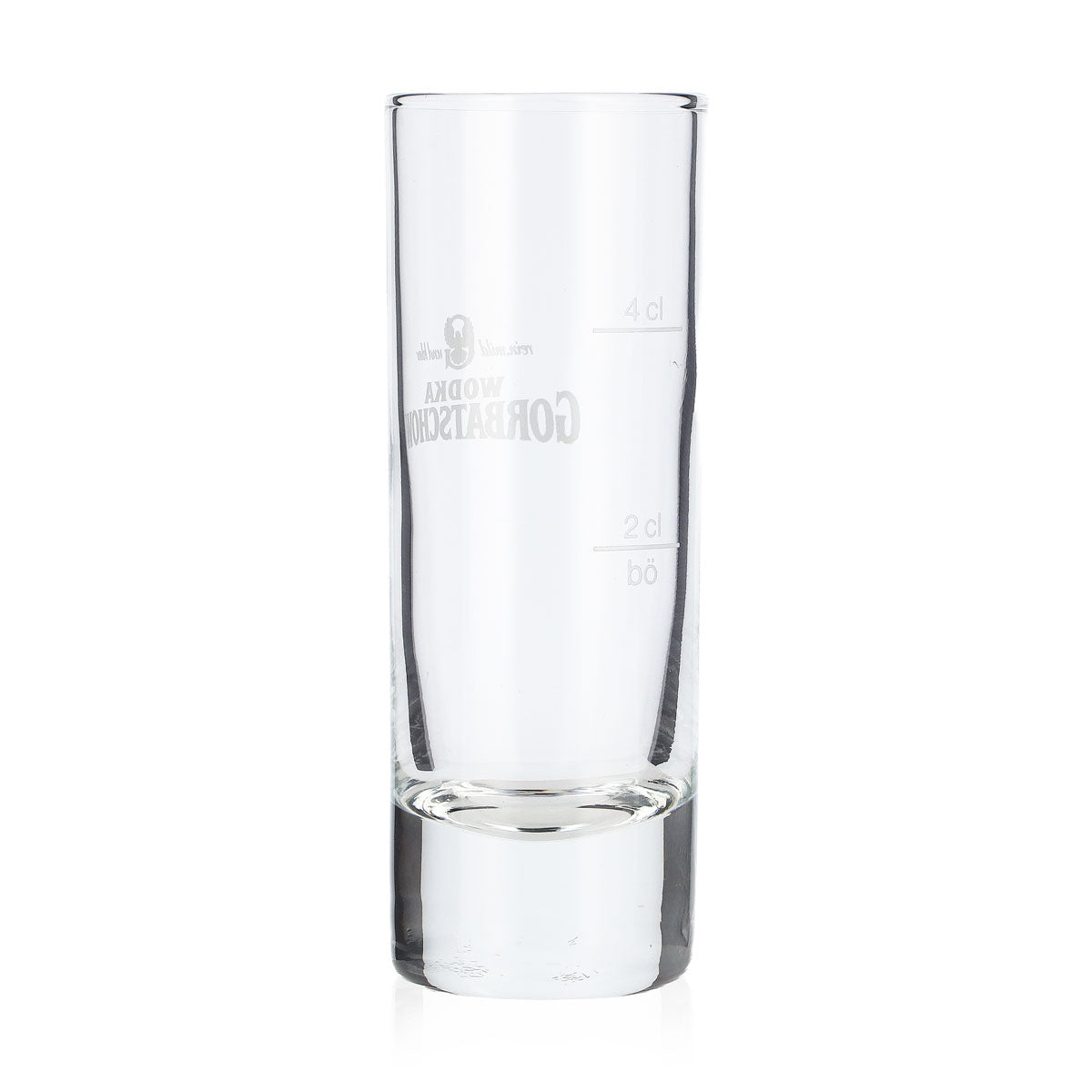 6x Gorbachev Vodka Glass Shot Glass Stamper Short 2cl/4cl White Logo – View 4