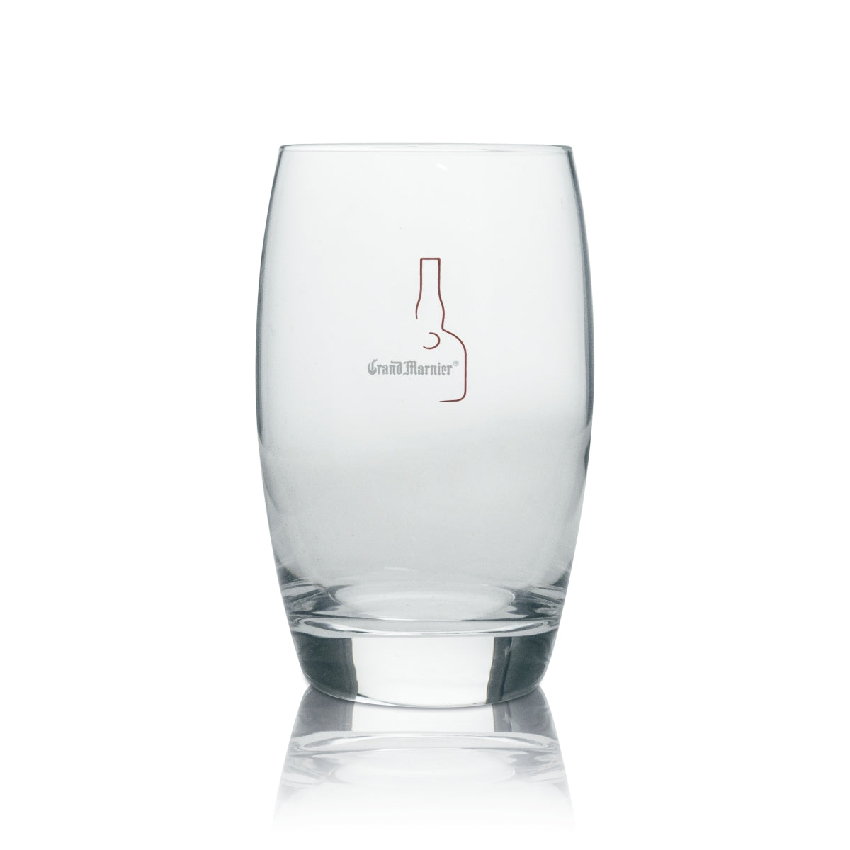 6x Grand Marnier liqueur glass tumbler with white lettering and red bottle – View 2