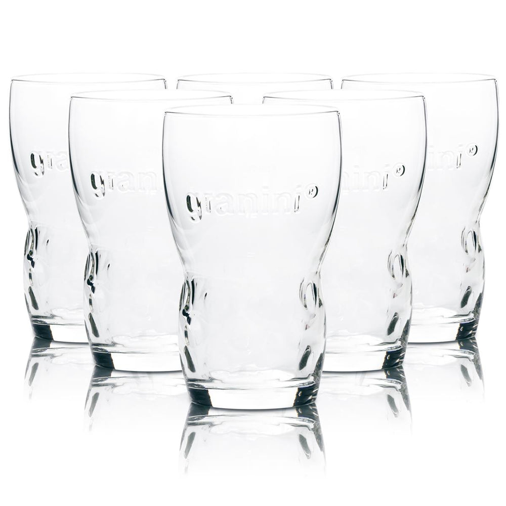 6x Granini glass 0.2l contour juice water lemonade long drink cocktail glasses catering