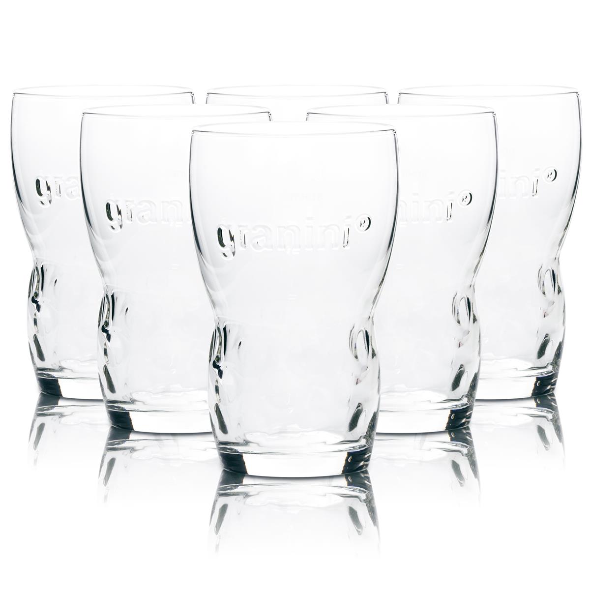 6x Granini glass 0.2l contour juice water lemonade long drink cocktail glasses catering