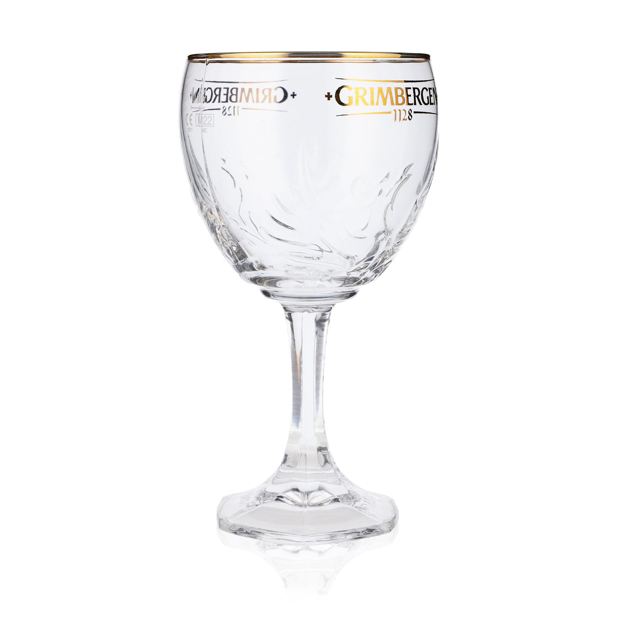 6x Grimbergen Glass 0.5l Goblet Phoenix Contour Gold Rim Glasses Gastro Beer – View 5