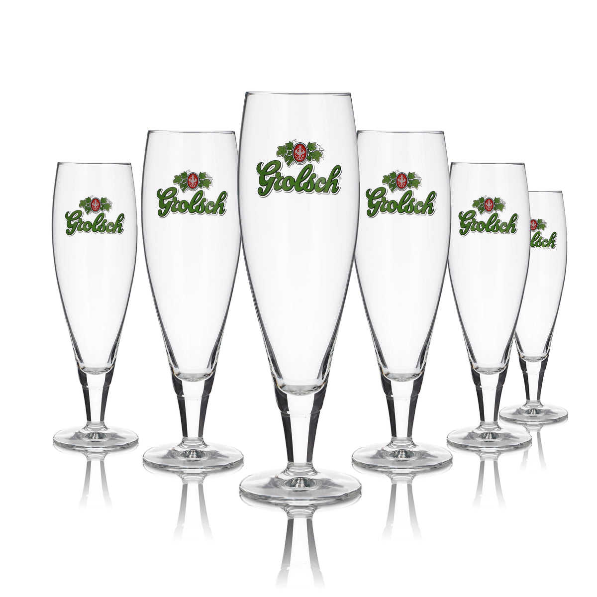6x Grolsch Glass 0.25l Goblet Glass Set Beer Glass Pilstulpe Brewery Gastro Oak – View 5