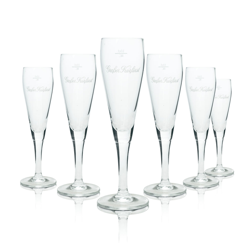 6x Großer Kurfürst Sparkling Wine Glass Flute 0.1l Ritzenhoff Glasses Champagne Flute Goblet