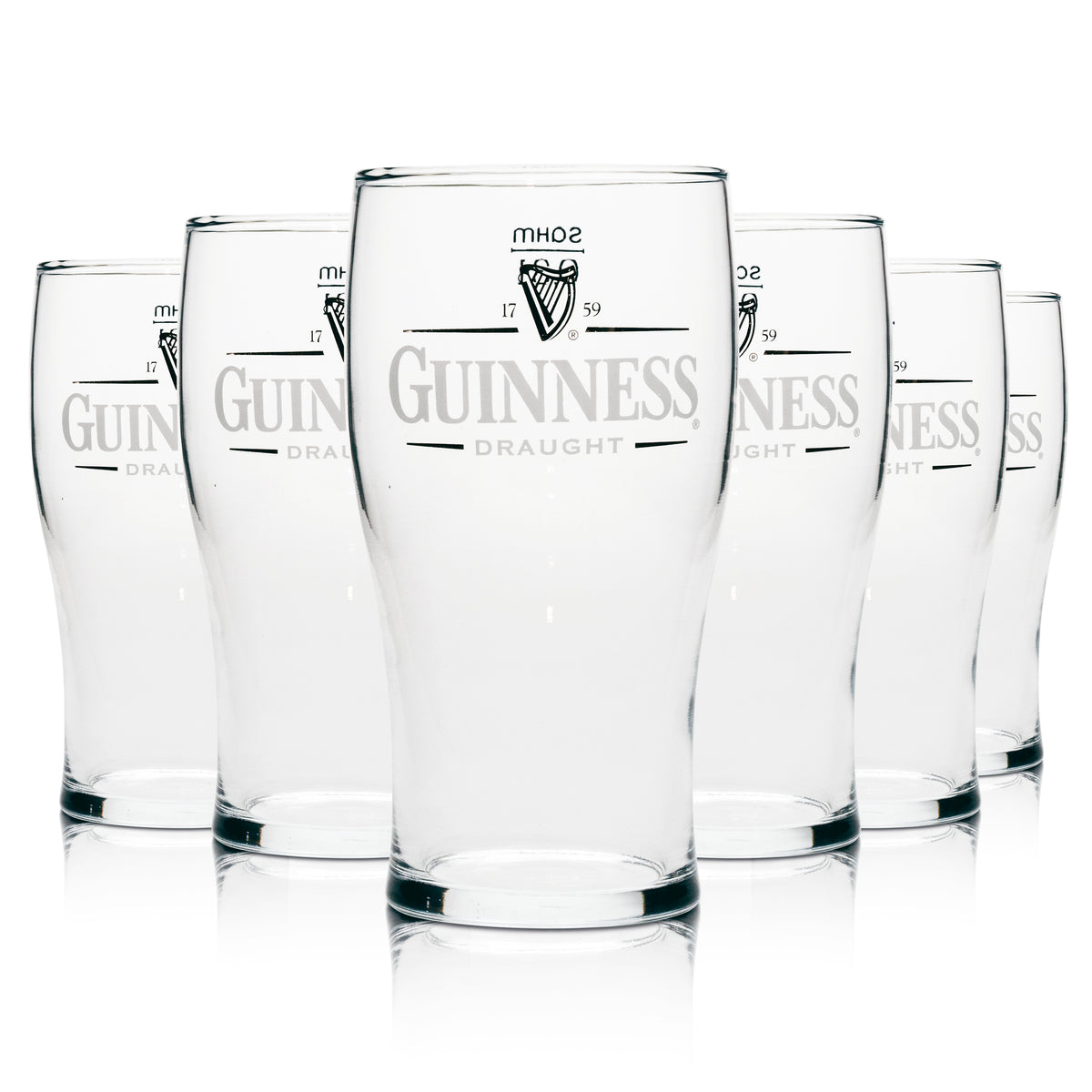 6x Guinness beer glass 0.3l Sahm Draught – View 4