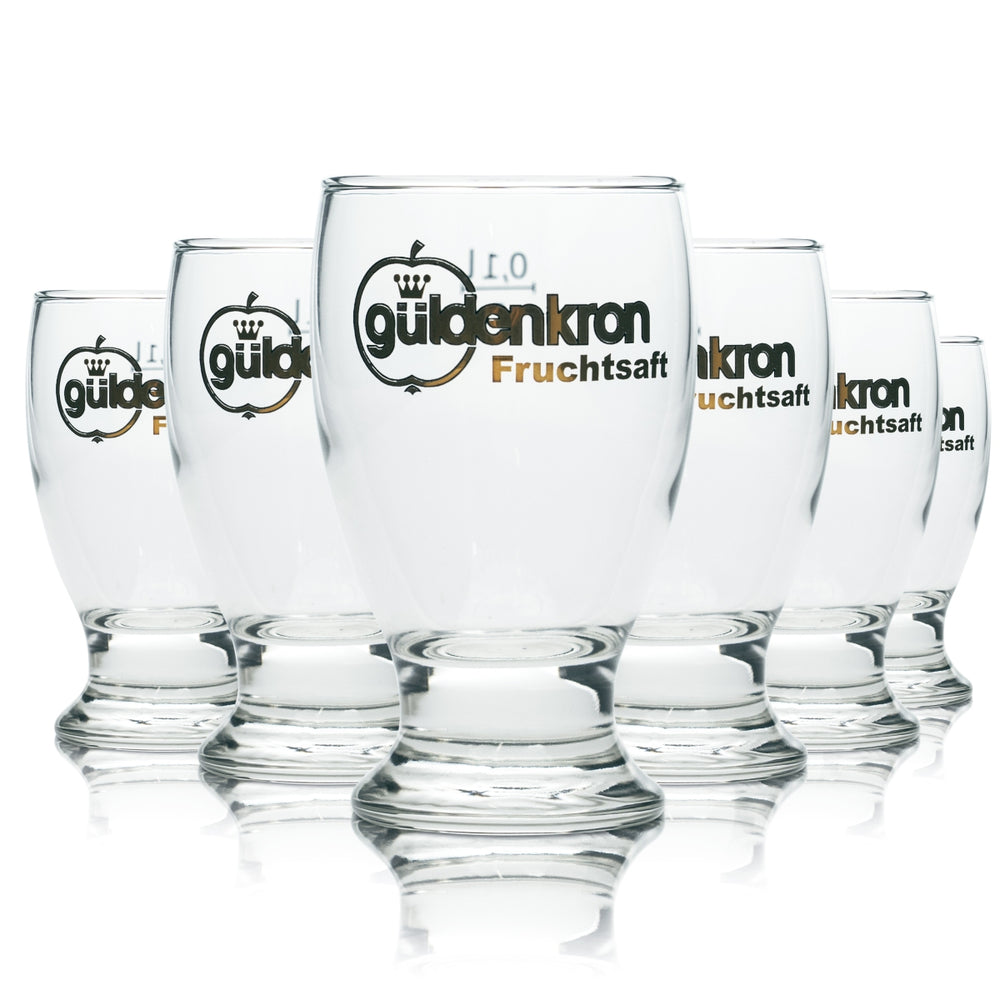 6x Güldenkron juice glass 0.1 l cup trophy tulip glasses gastro bar fruit apple