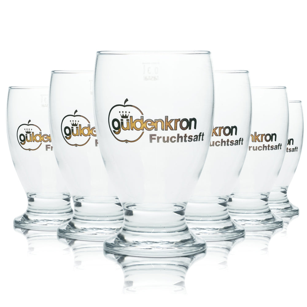 6x Güldenkron juice glass 0.2 l cup trophy tulip glasses gastro bar fruit apple