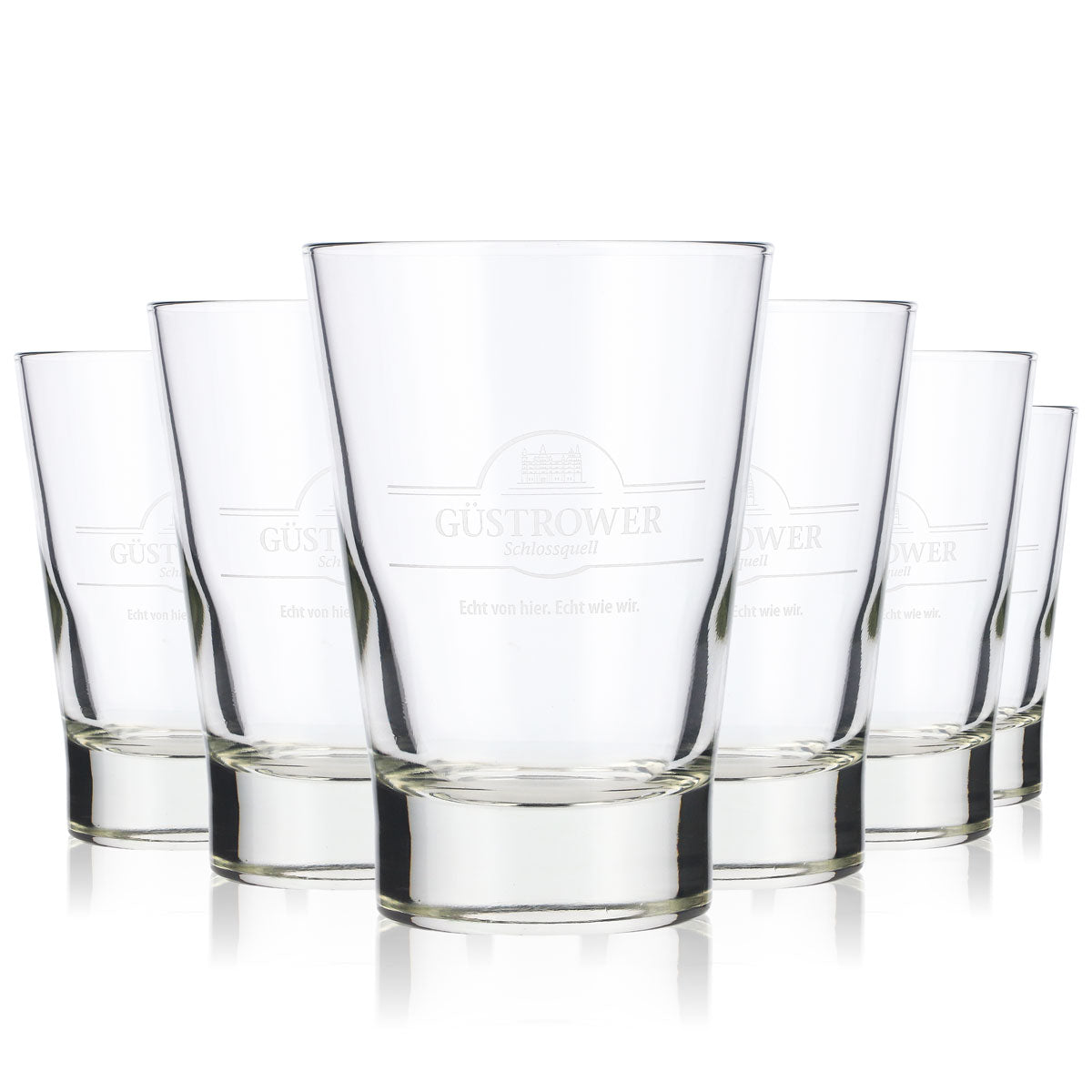 6x Güstrower water glasses, 0.21 l, V-shaped, Libbey York – View 5