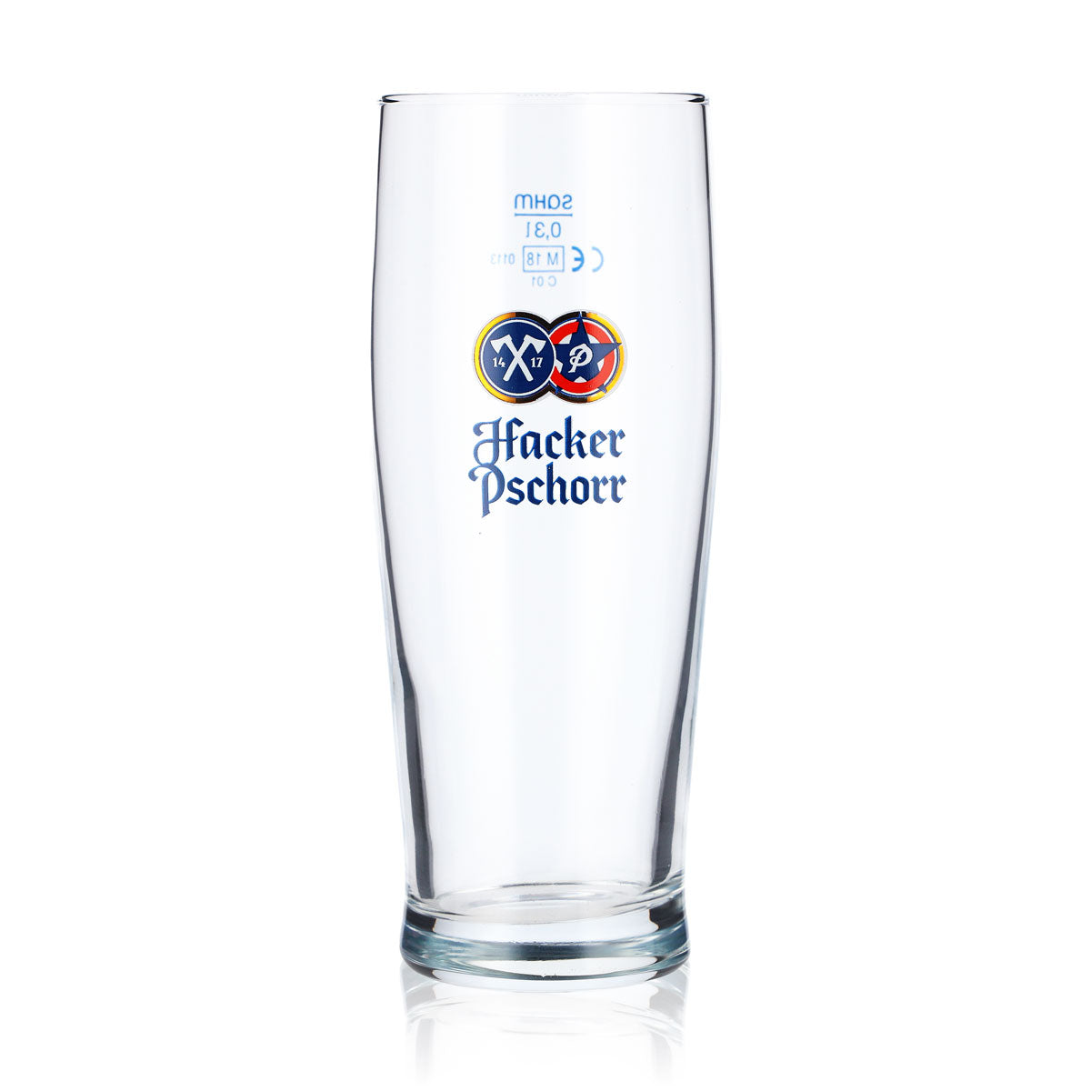 6x Hacker Pschorr beer glasses, 0.3 l mugs, Sahm blue logo – View 2