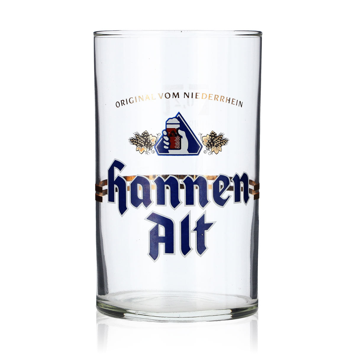 6x Hannen Alt Beer Glass 0.2l Mug Stripes and Hand in Logo sahm – View 2