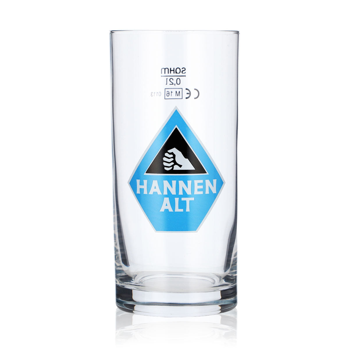 6x Hannen Alt Beer Glass Bar 0.2l Mug Light Blue Cream – View 2