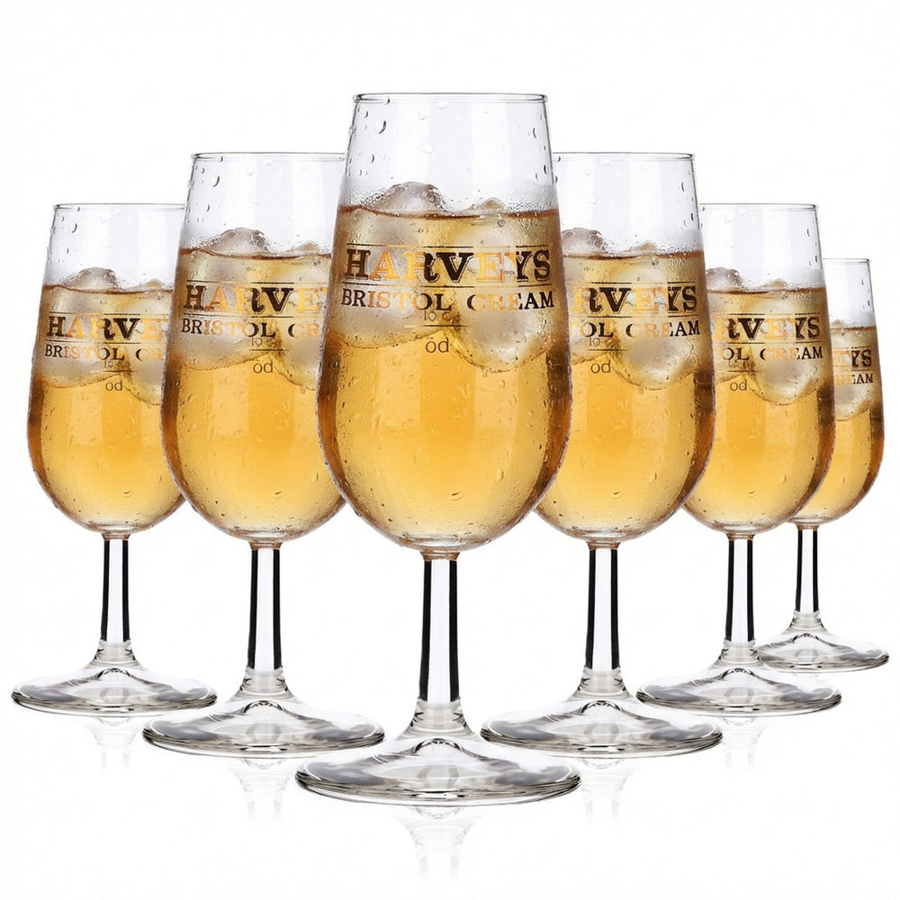 6x Harvey Glass Liqueur 5cl Tasting Glass Nosing Glass "Bristol Cream" Böckling