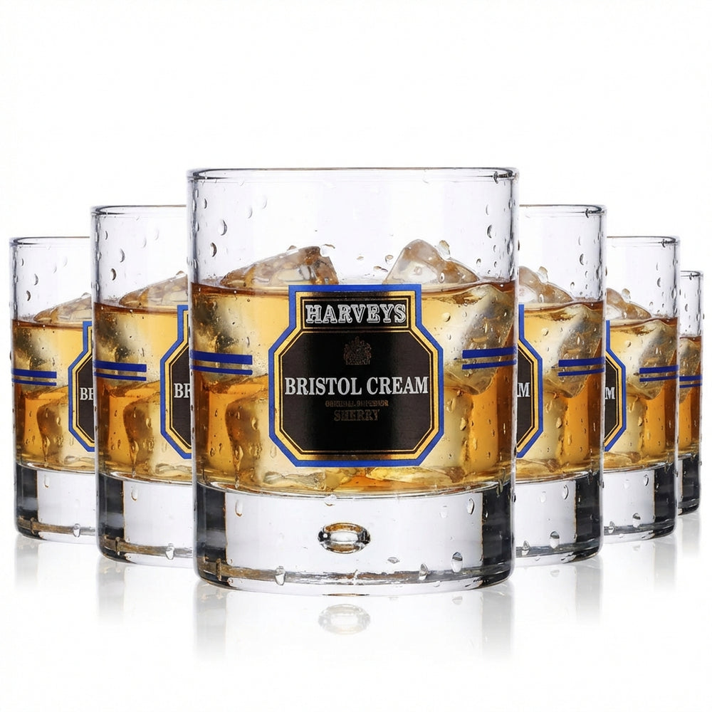 6x Harvey liqueur tumbler glasses, 0.2 l, "Bristol Cream"