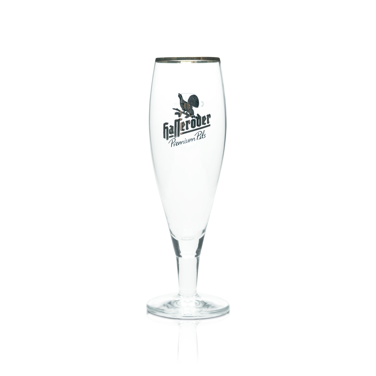 6x Hasseröder Beer Glass 0.3l Goblet Tulip Chalice Allegro Gold Rim Glasses Gastro – View 2
