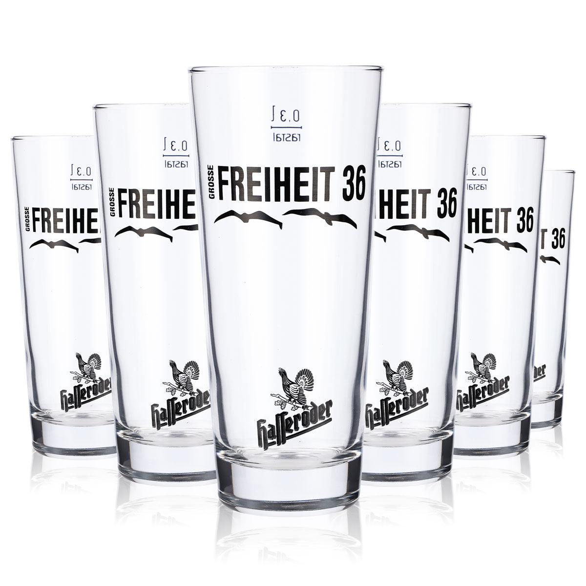 6x Hasseröder beer glasses Beer glass 0.3l Willibecher Große Freiheit 36 – View 5