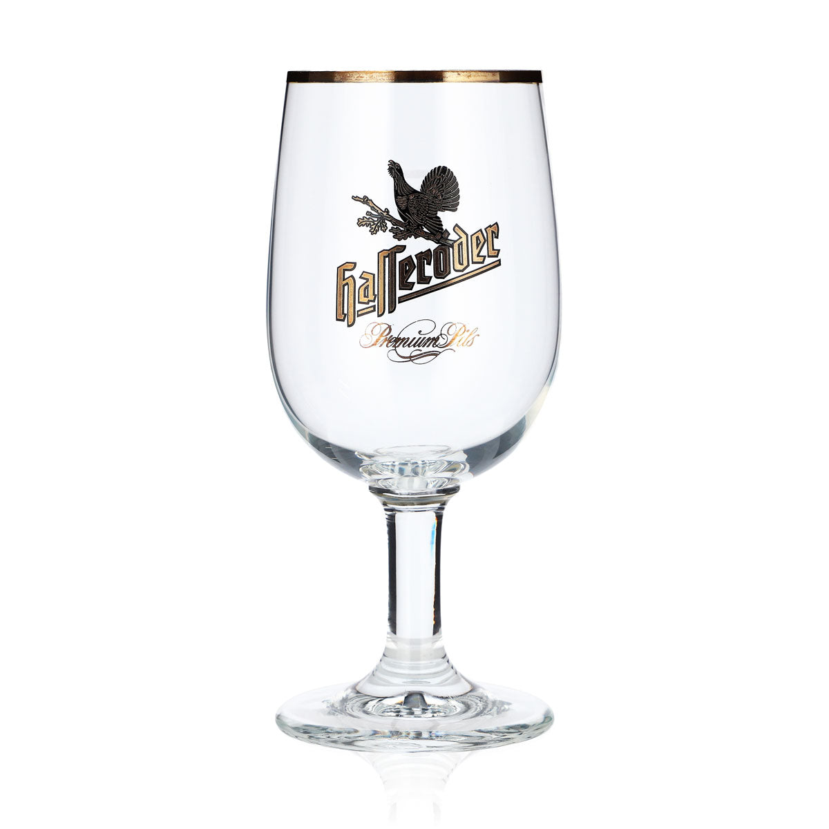 6x Hasseröder beer glass goblets, 0.2 l, gold rim, "Premium Pils," Ritzenhoff – View 2
