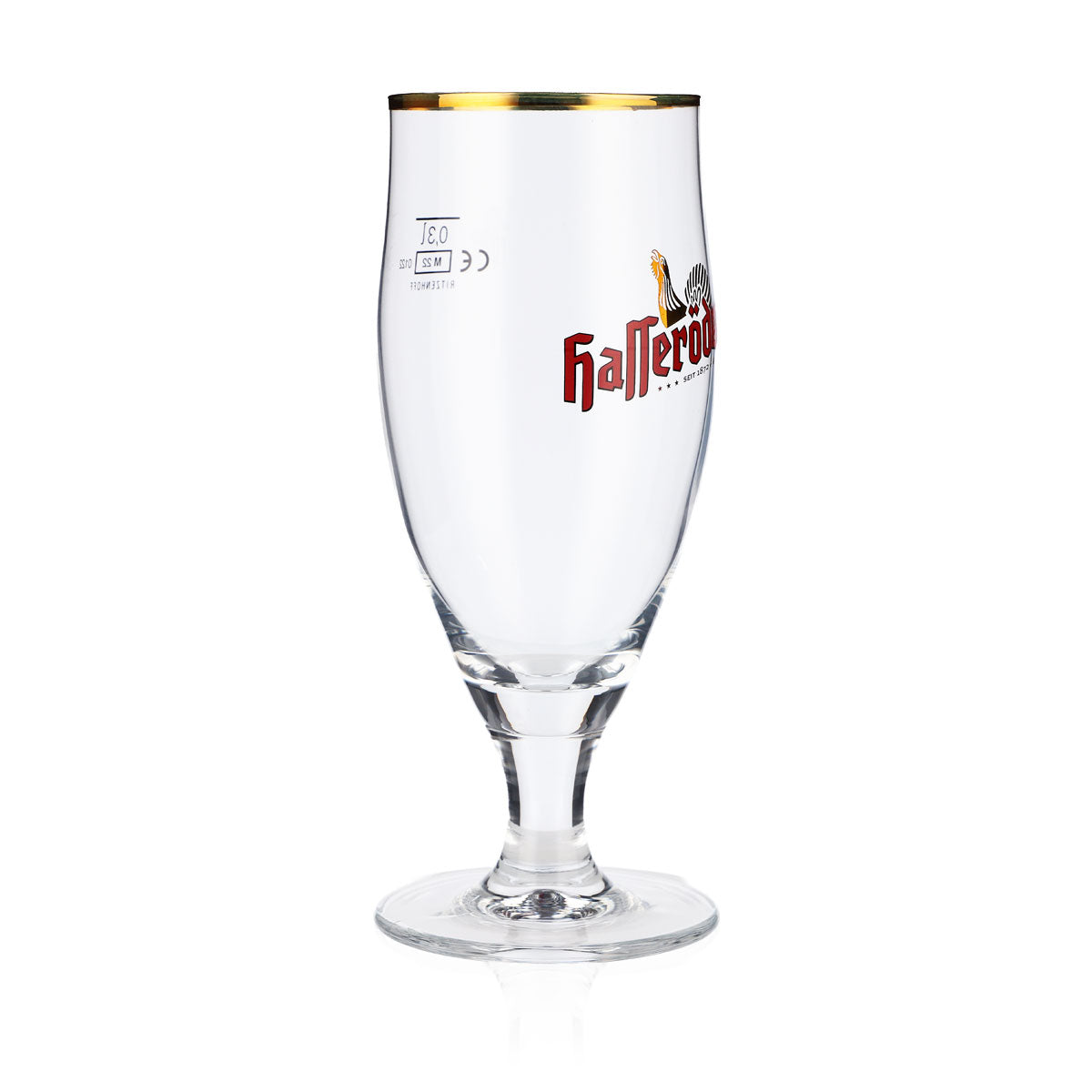 6x Hasseröder beer glasses Glass beer glasses 0.3 l Goblet Gold rim Ritzenhoff – View 4