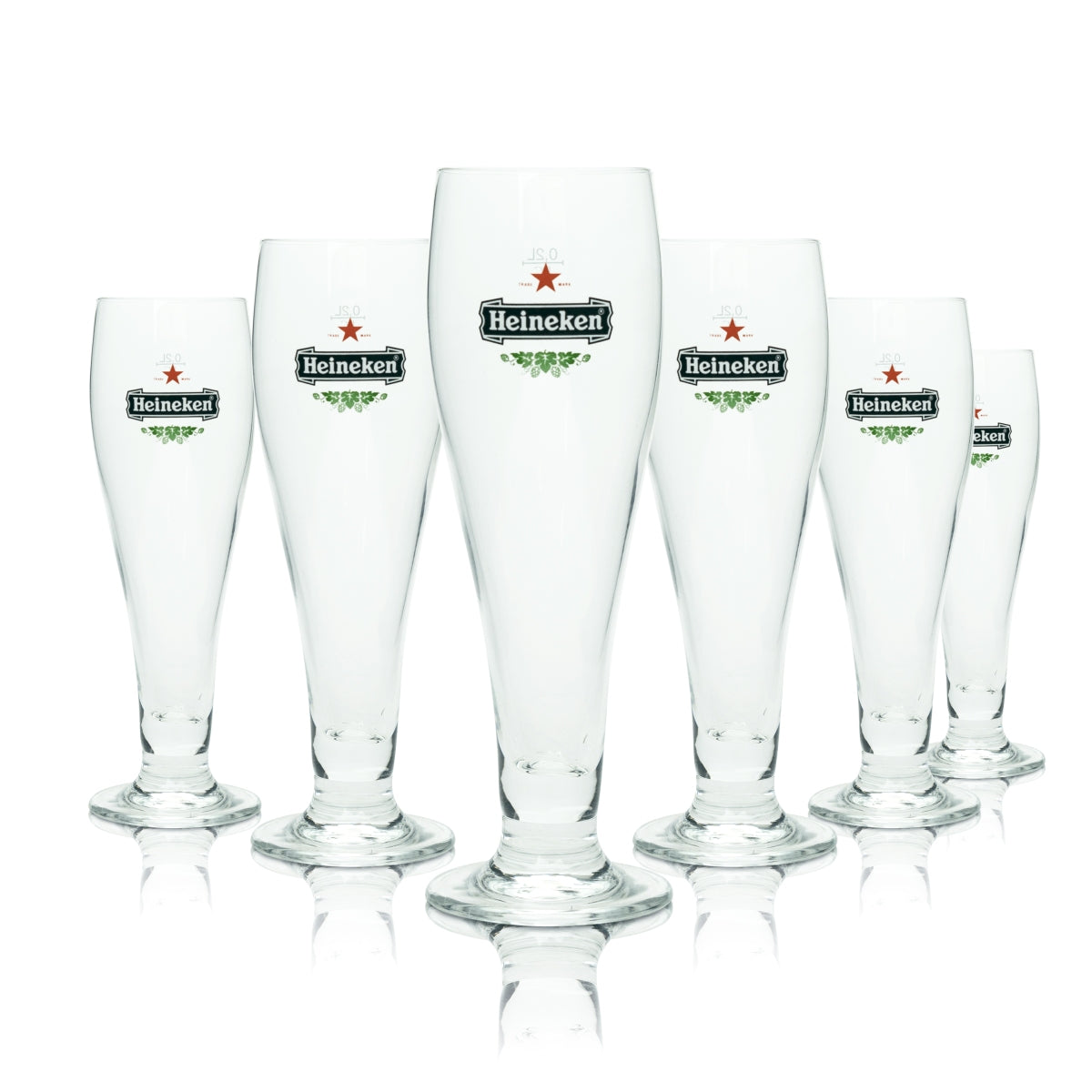 Heineken Beer Bar Bundle Set I consisting of 6x beer glasses 0.2l, 100 beer coasters, bottle opener – View 3