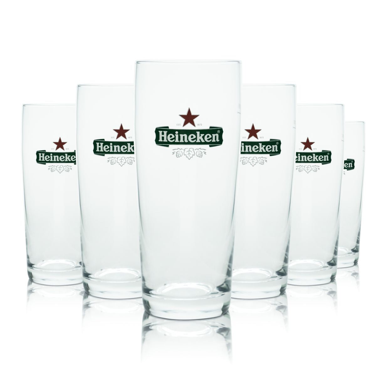 6x Heineken Glass 0.18l Willibecher Beer Glasses Lager Pils Netherlands Brewery