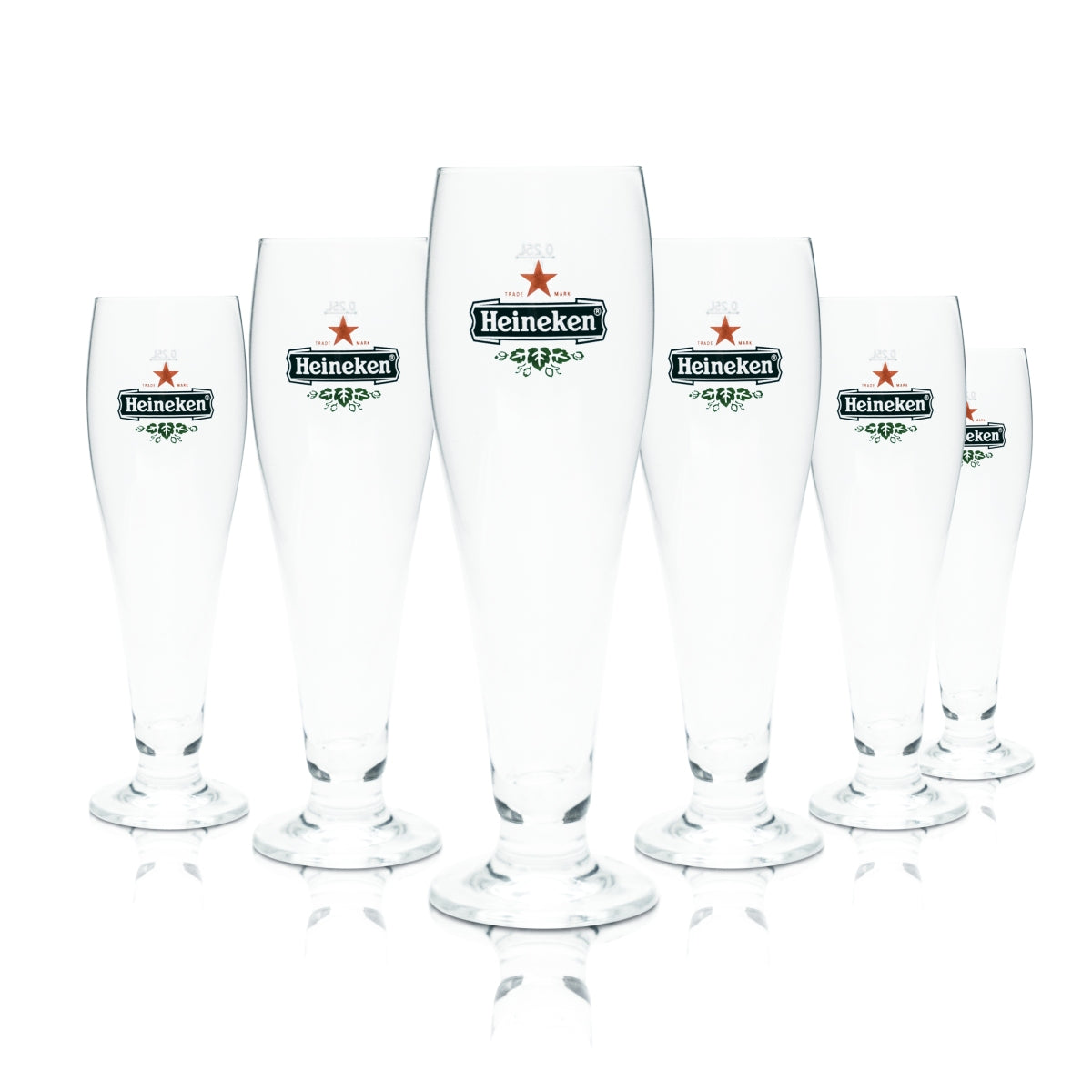 6x Heineken Glass 0.25l Beer Goblet Tulip Super Prestige Glasses Beer Cup Brewer NL – View 3