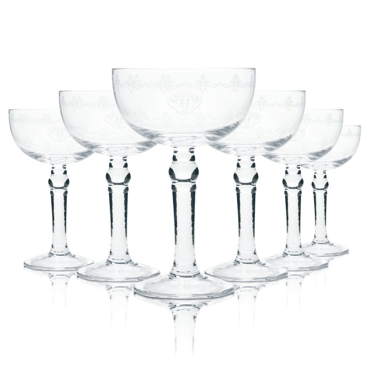 6x Hendricks Gin Glass 0.2l Goblet Cup Design Glasses Tonic Long Drink Cocktail