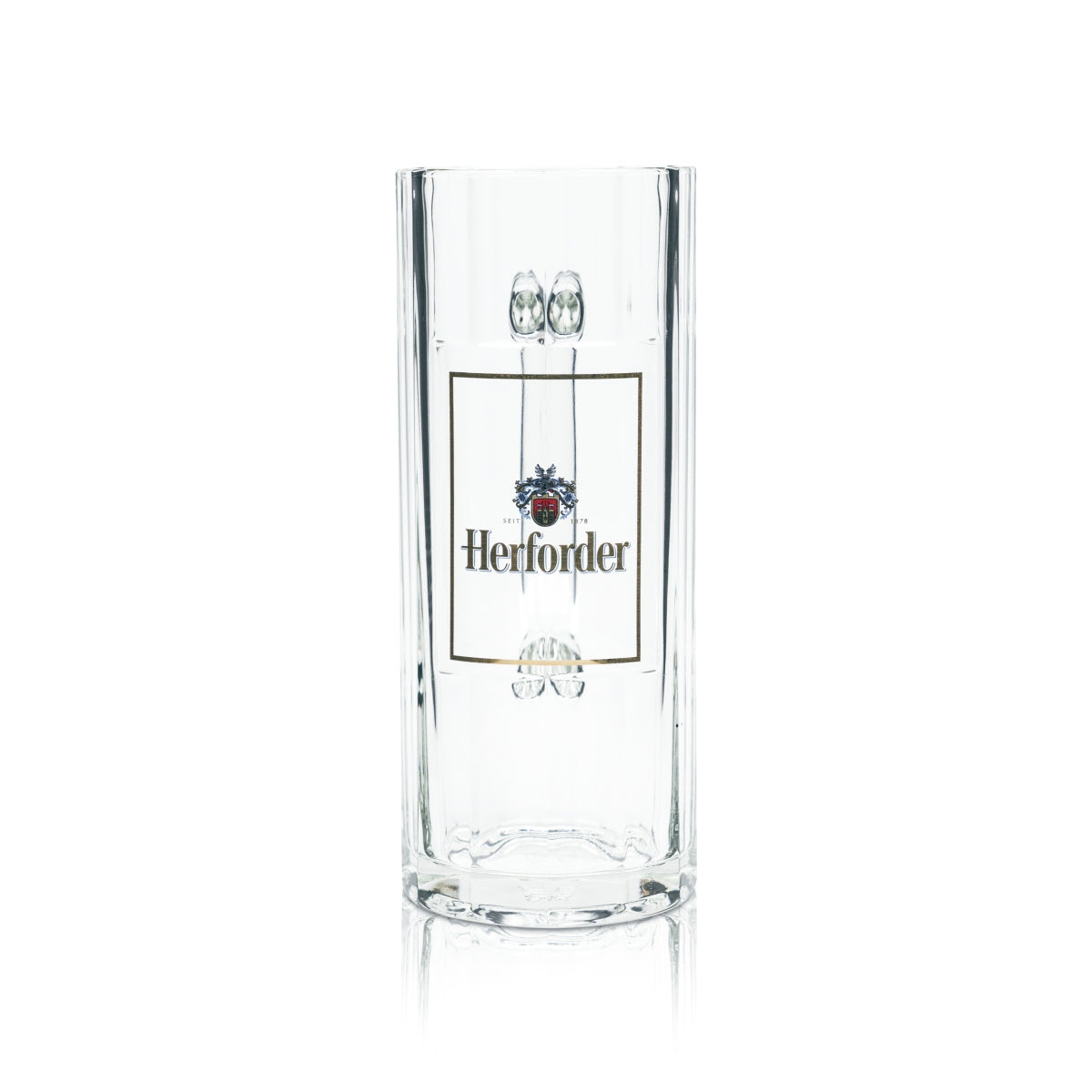 6x Herforder beer glass 0.5l mug Wallenstein Sahm Seidel relief mugs glasses bar – View 2