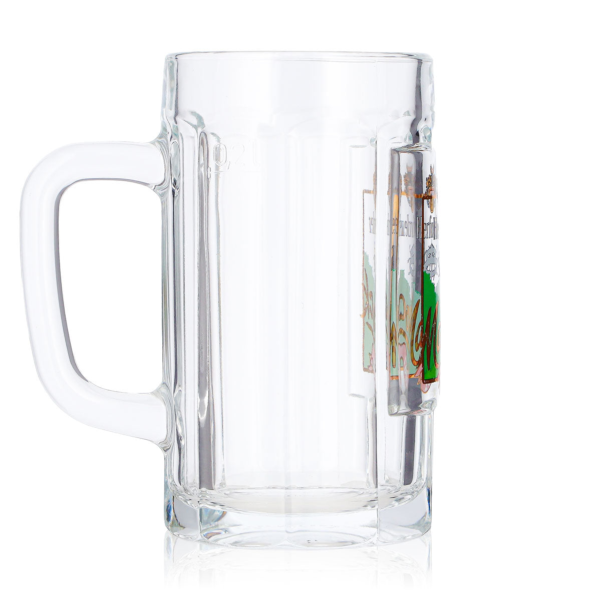 6 Herforder Brewery Beer Glasses, 0.2 L, 2007, Sahm, Green Logo (Set of 6) – View 4