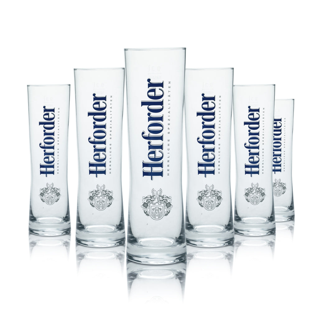 6x Herforder glass 0.3l beer trophy glasses Brewery Pilsener Bock Gastro