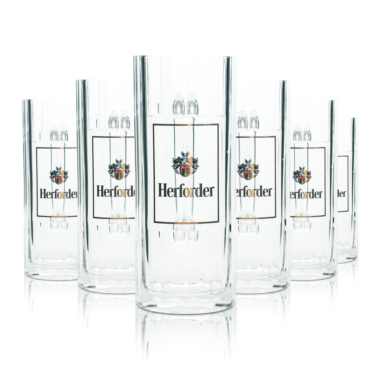 6x Herforder Pils beer glass 0.5l mug Wallenstein Sahm Seidel Henkel glasses Beer – View 4