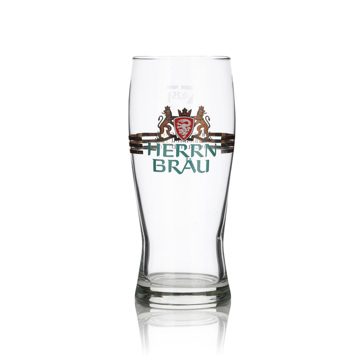 6x Herrnbräu glass 0.25l Willibecher beer glasses set Brewery Gastro Calibrated – View 2