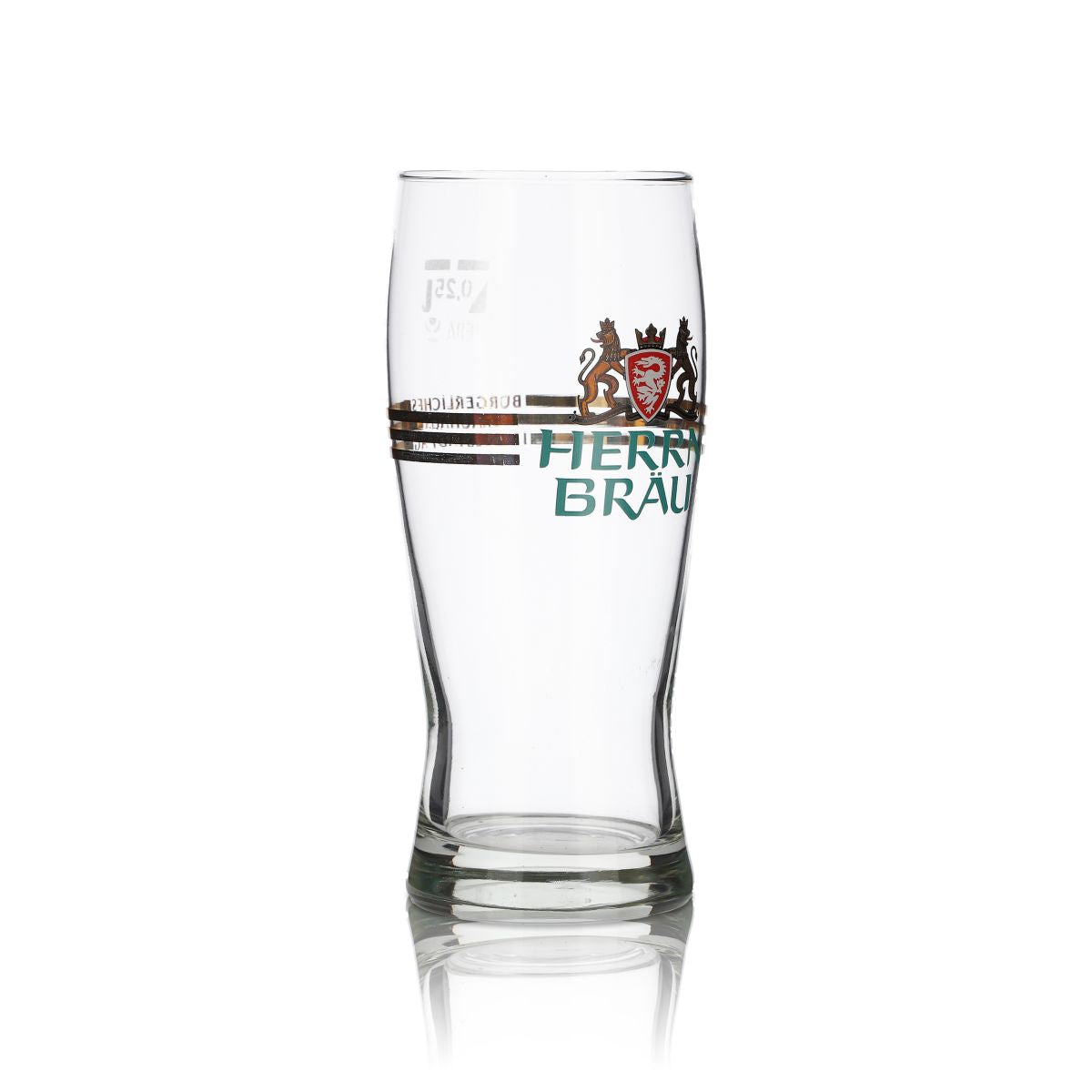 6x Herrnbräu glass 0.25l Willibecher beer glasses set Brewery Gastro Calibrated – View 3