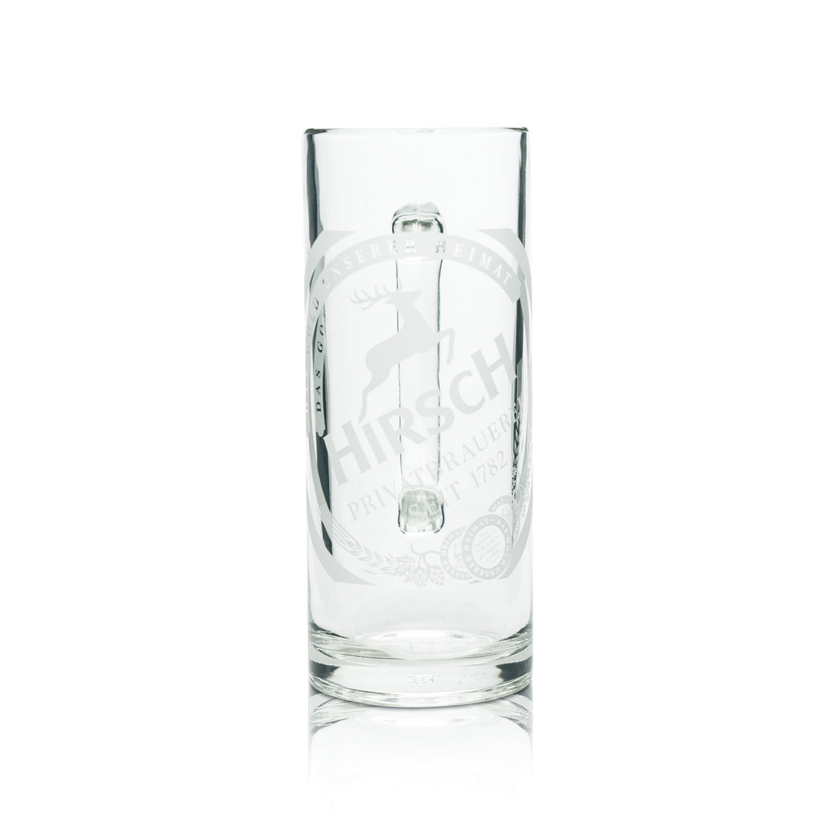 6x Hirsch Bräu beer glass 0.5l mug Gutsherren Seidel Rastal handle glasses mugs – View 2