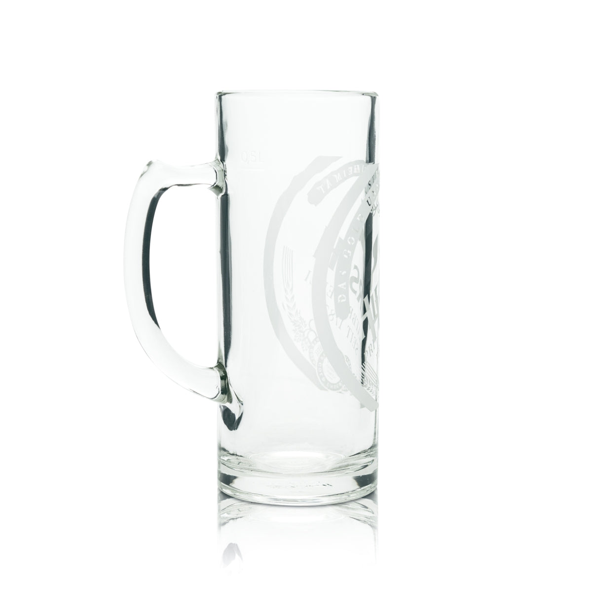 6x Hirsch Bräu beer glass 0.5l mug Gutsherren Seidel Rastal handle glasses mugs – View 3