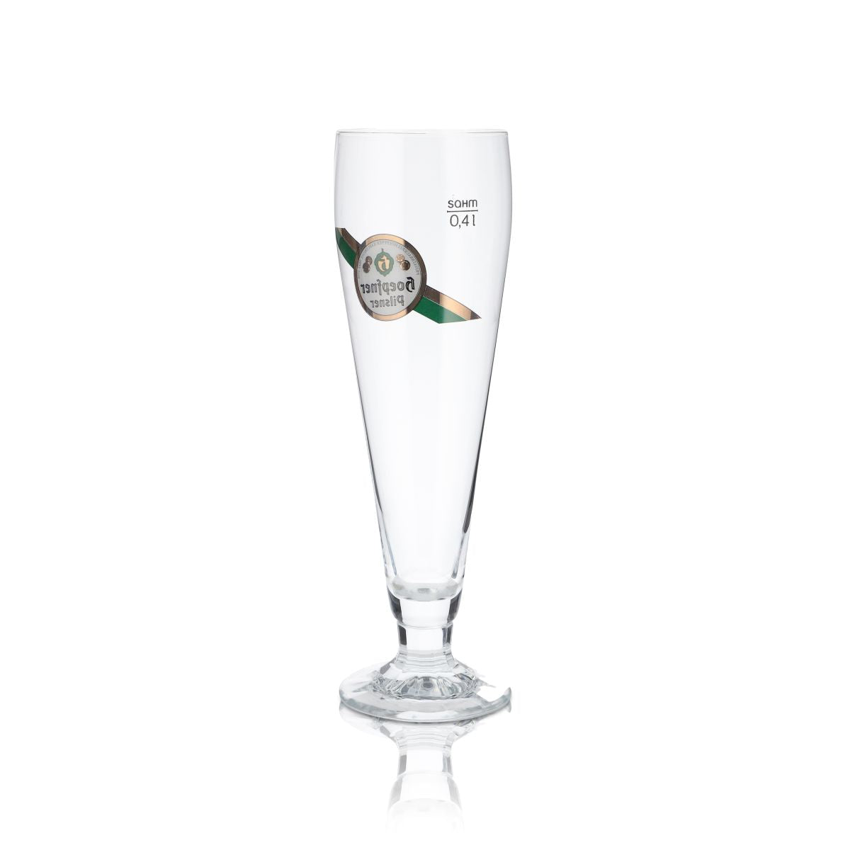 6x Hoepfner Glass 0,4l Goblet Pilsner Tulip Beer Glasses Set Karlsruhe Brewery – View 3
