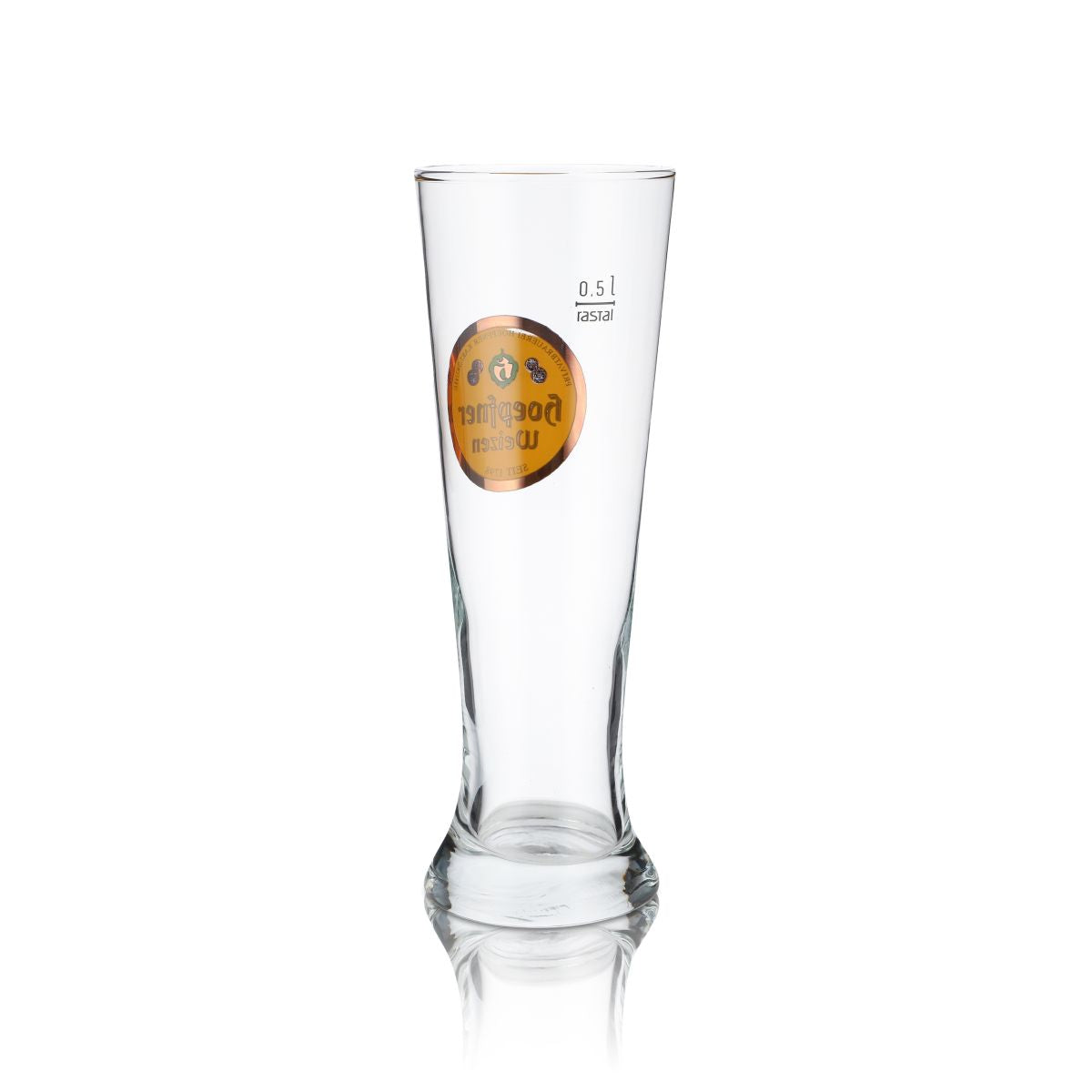 6x Hoepfner glass 0.5l wheat beer glass Hefeweizen glass set Karlsruhe brewery – View 3