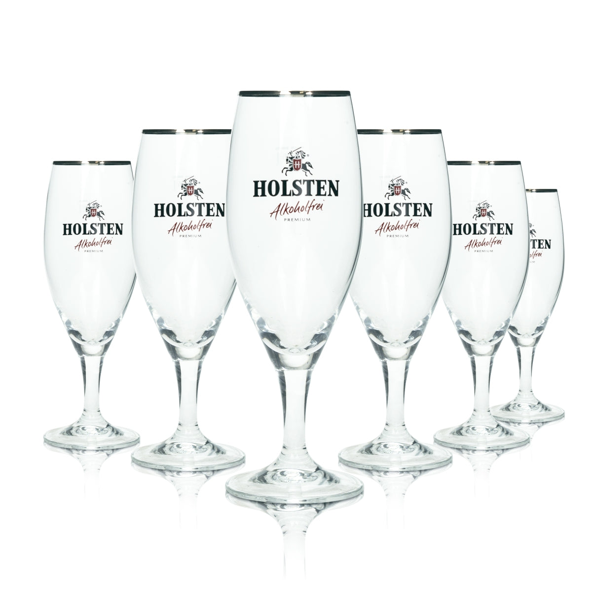 6x Holsten Beer Glass 0.25l Cup Non-Alcoholic Pilsner Glasses Tulip Brewery 0.0% Bar