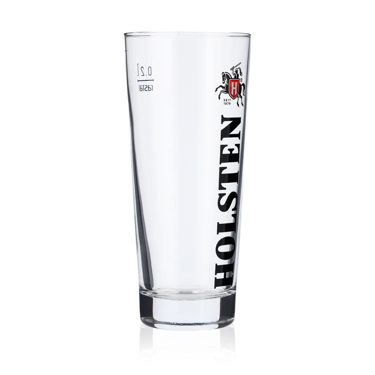 6x Holsten beer glass 0.2 l Willli mug beer glasses logo black vertical – View 3