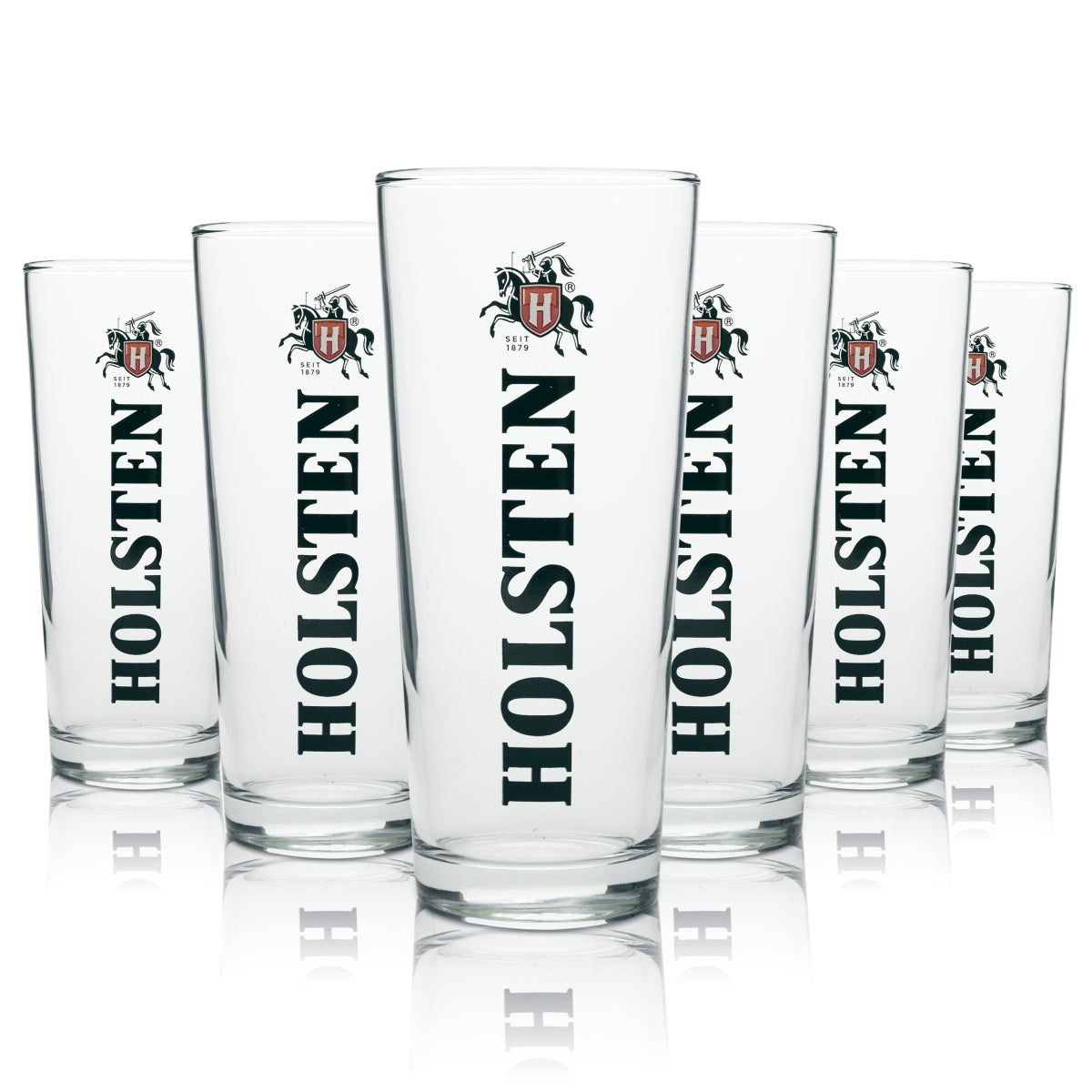 6x Holsten beer glass 0.4l long drink glass Rastal new