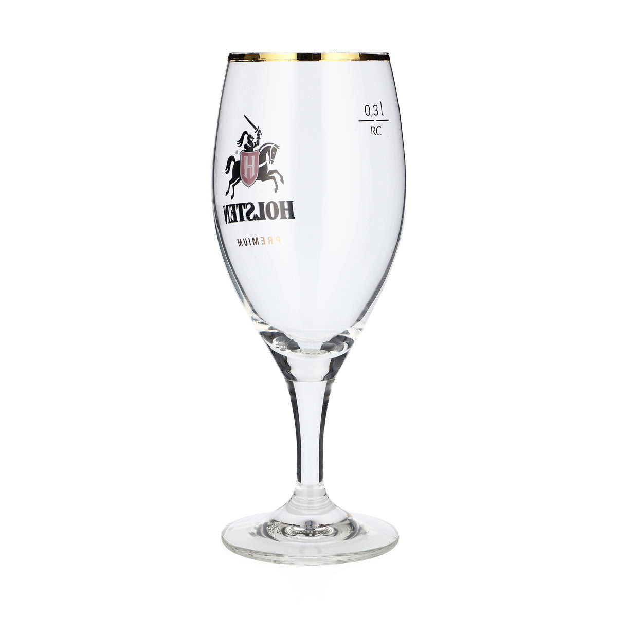 6x Holsten Beer Glass Beer Glasses 0.3l Goblet Premium Gold Rim Ritzenhoff – View 4