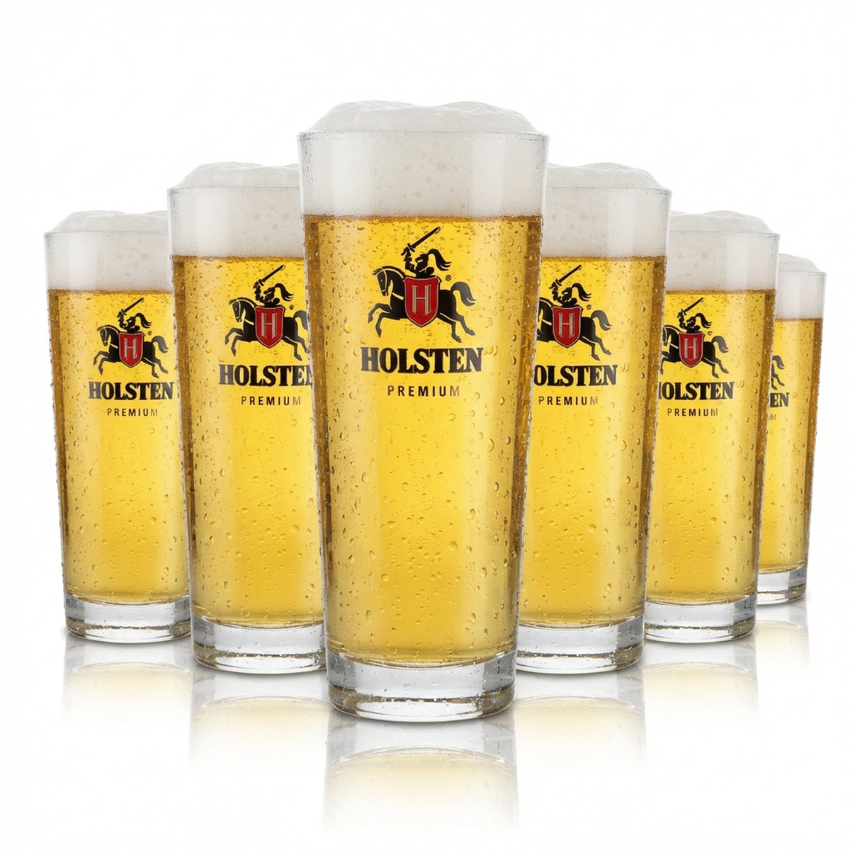 6x Holsten beer glass 0,3l Willi mug premium pilsner glasses set brewery gastro