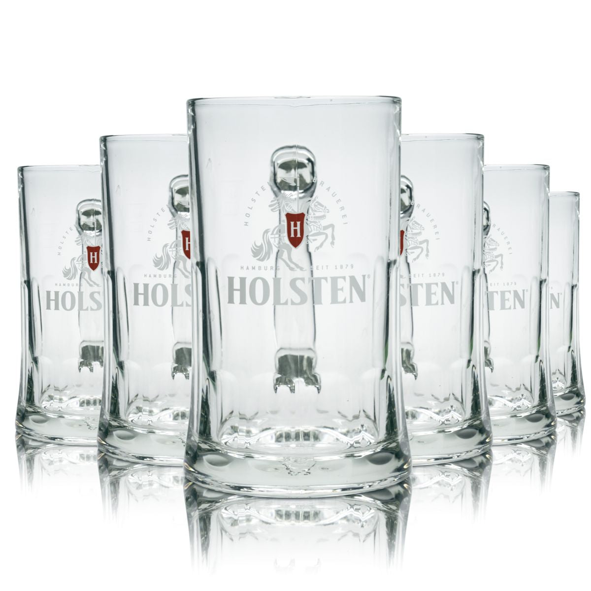 6x Holsten beer glass 0,5l contour beer mug mug Seidel glasses set brewery Pils